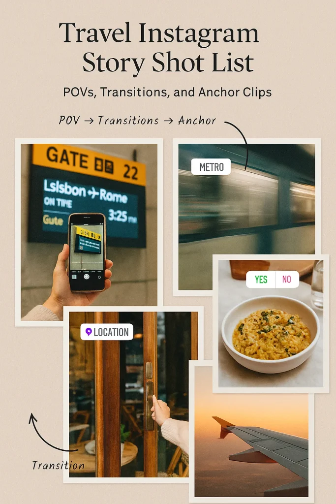 Travel Instagram Story Shot List