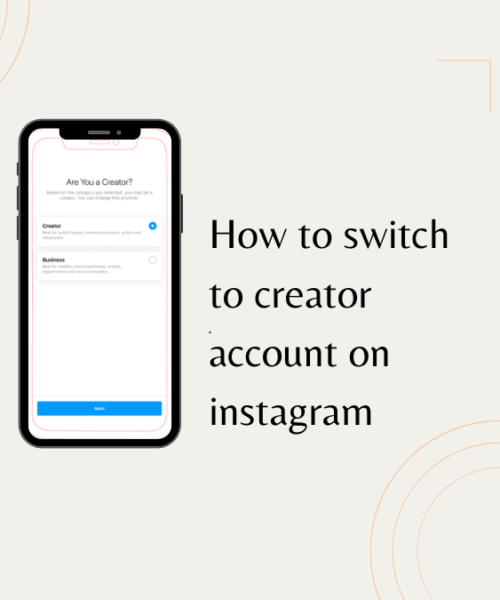 How to switch to creator account on instagram