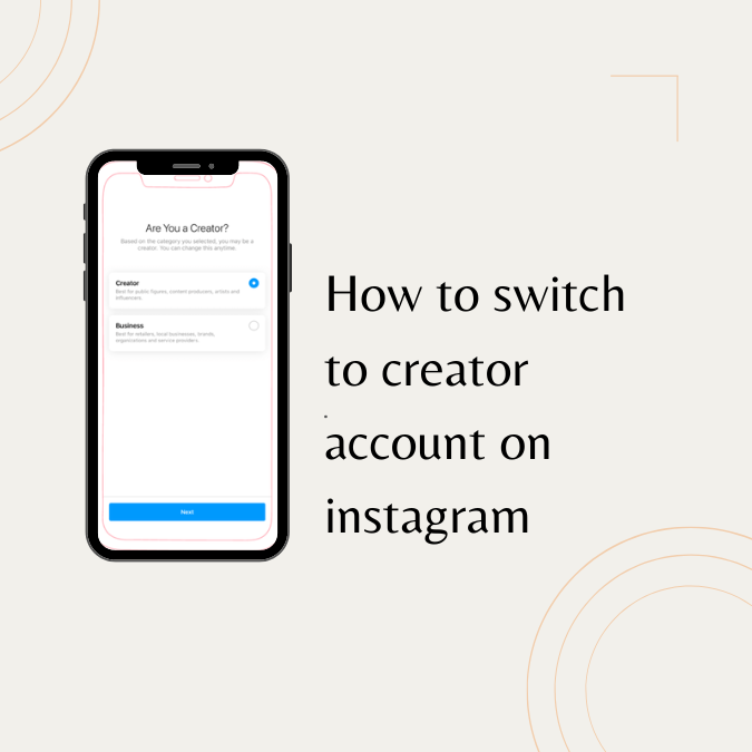 How to switch to creator account on instagram