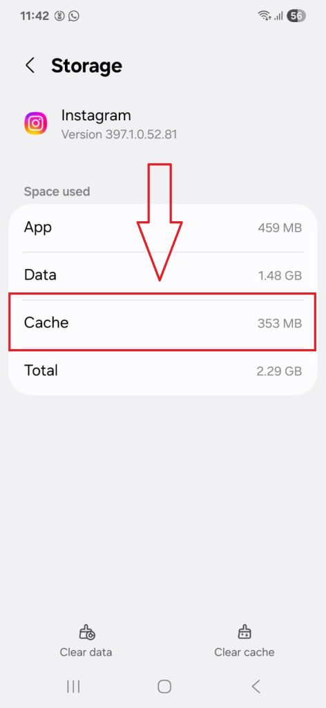 clear cache on android