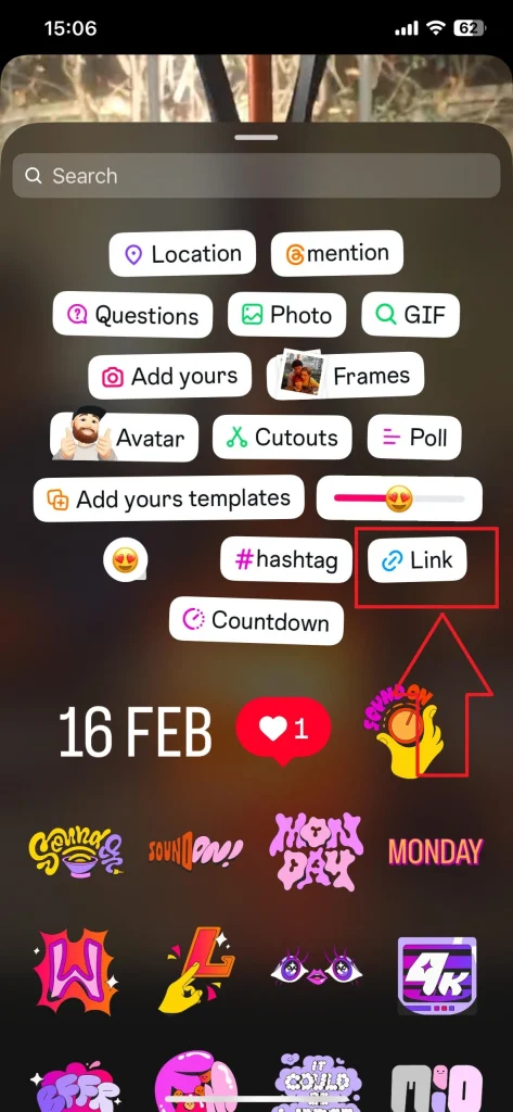 link sticker