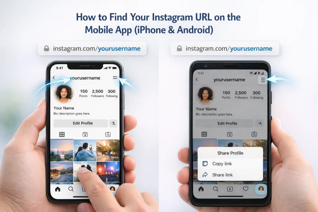 How to find your Instagram URL on the mobile app (iPhone & Android)