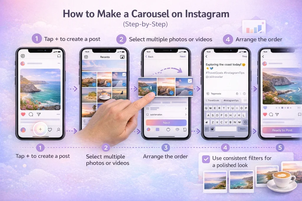 How to make a carousel on Instagram (step-by-step)