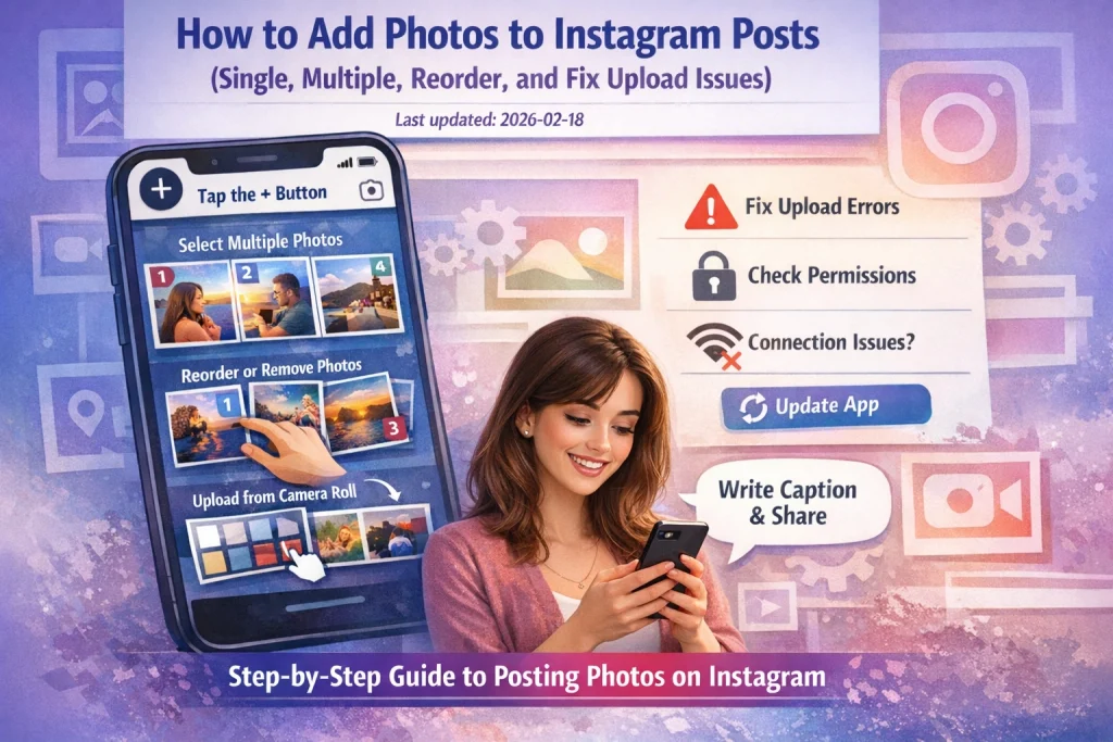 How to Add Photos to Instagram Posts (Single, Multiple, Reorder, and Fix Upload Issues)