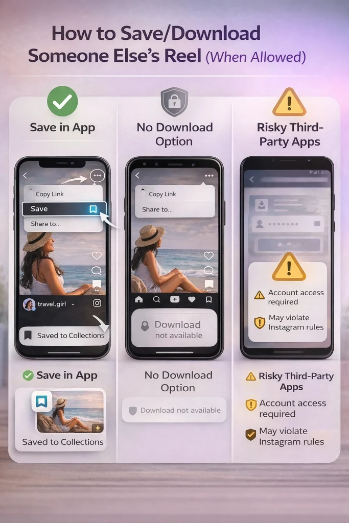 How to SaveDownload Someone Else’s Reel (When Allowed)