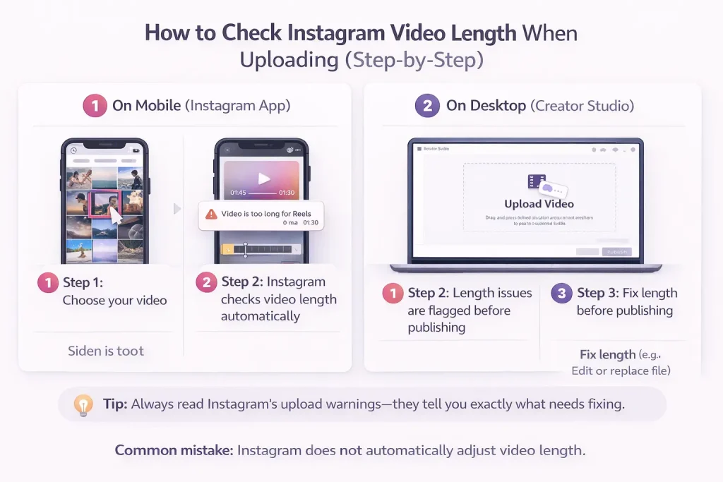 How to check the max length when uploading (step-by-step)