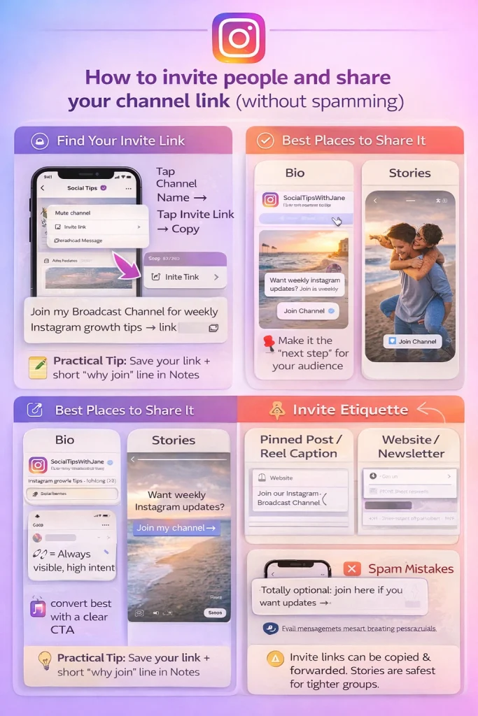 How to invite people and share your channel link (without spamming)