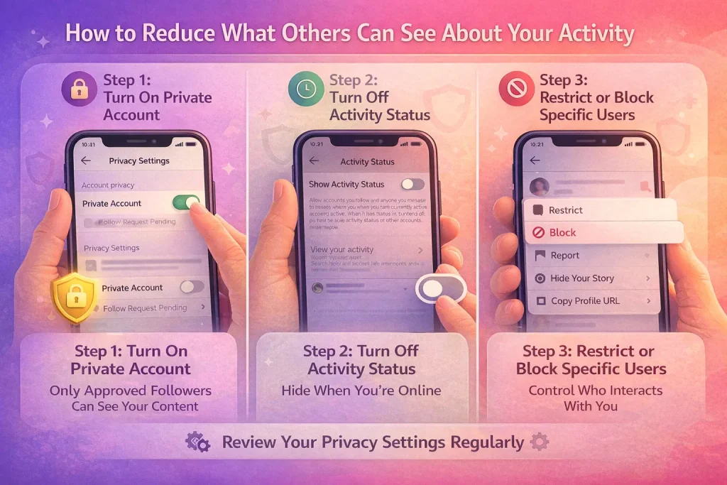 How to reduce what others can see about your activity