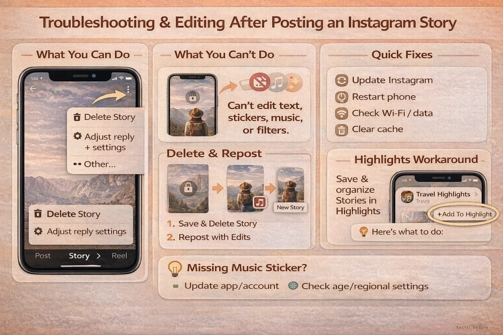 Troubleshooting + how to edit an already-posted Instagram Story (what’s possible)