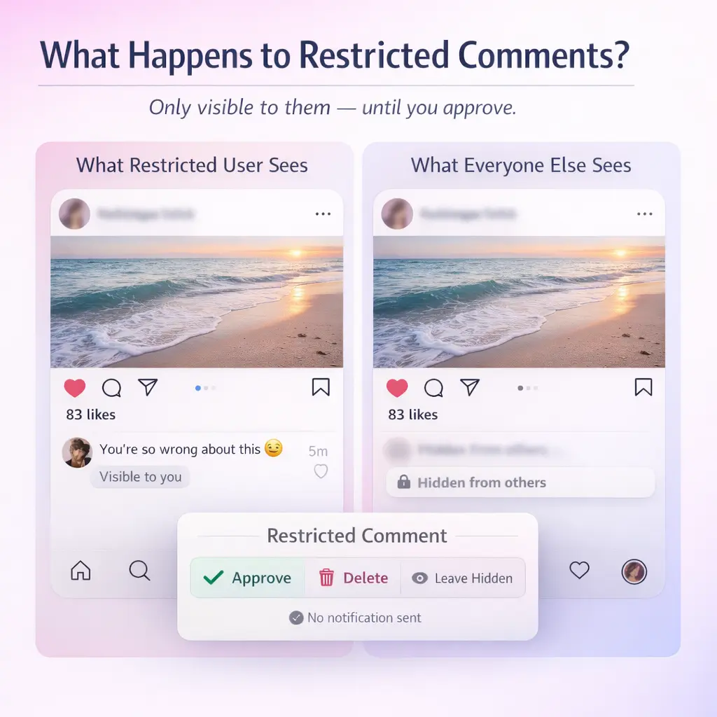 What happens when you restrict someone (comments)